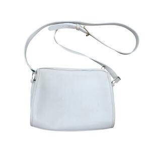 Vintage 80s Coach White Leather Convertible Clutch Crossbody Bag Purse